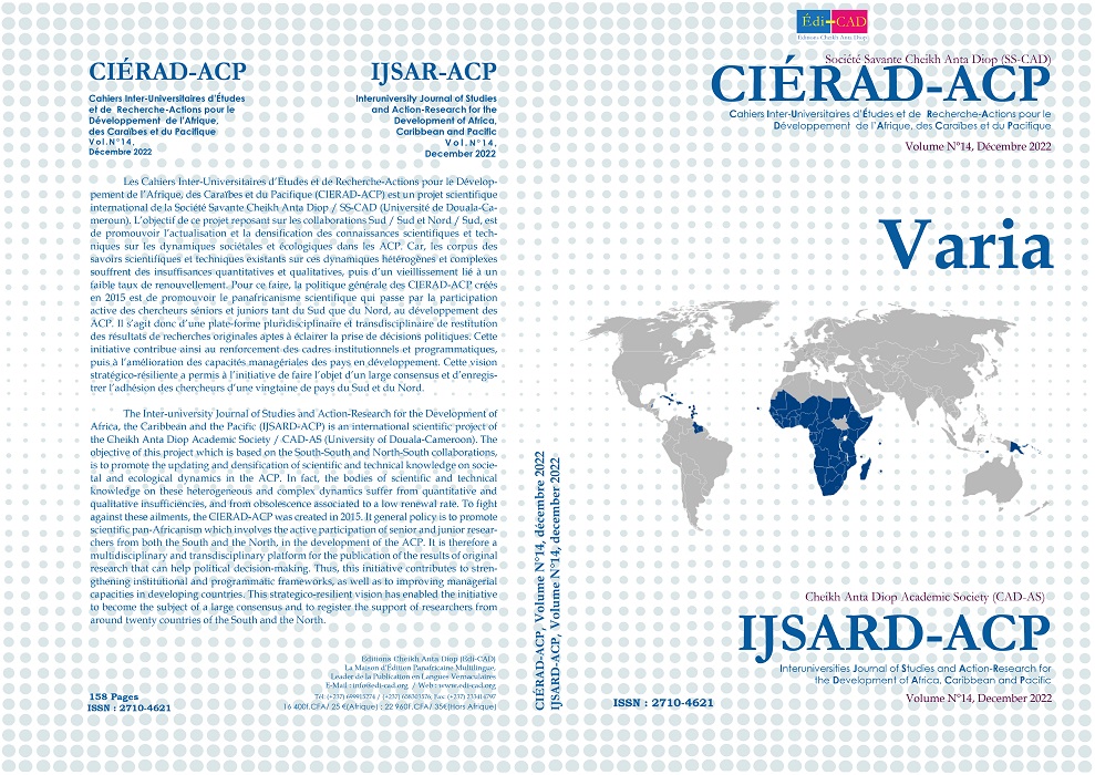 CIÉRAD-ACP, Volume N°14, Décembre 2022