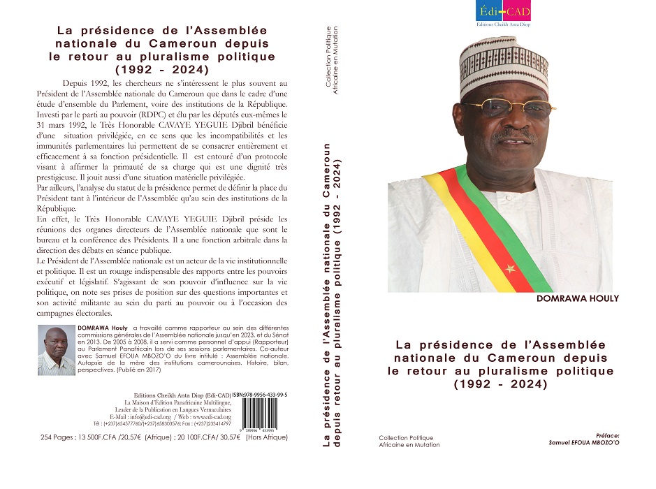   La présidence de l’Assemblée nationale du Cameroun depuis le retour au pluralisme politique (1992 - 2024)      